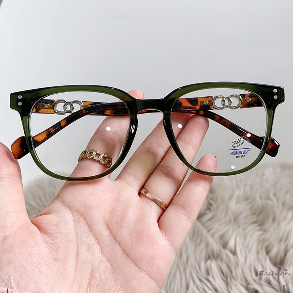 Kính Mát Gọng Oval Tráng Gương Chống Ánh Sáng Xanh Phong Cách Vintage