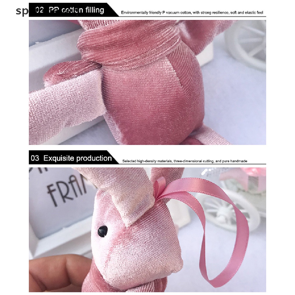 Móc Khóa Thỏ Nhồi Bông Dễ Thương Dùng Làm Quà Tặng