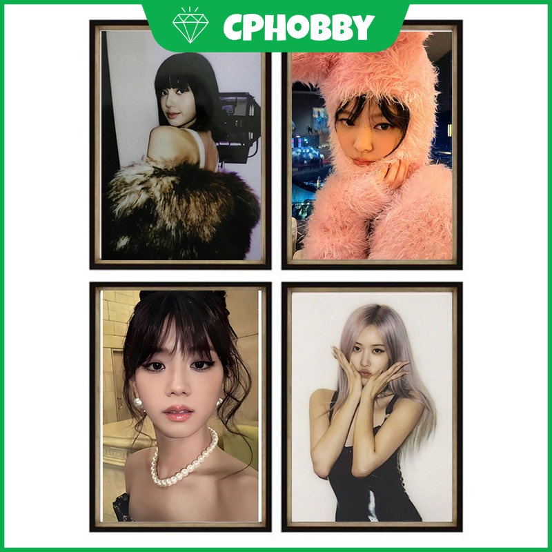 Bộ Tranh Đính Đá 5D Tự Làm Trang Trí Nhà Cửa Hình Blackpink 30X40Cm