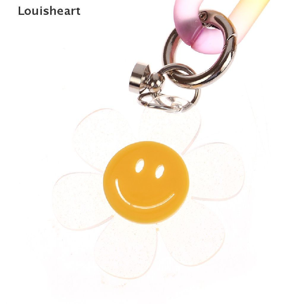 Móc Khóa Xe Hơi Hình Hoa Hướng Dương Cười Dễ Thương TFG