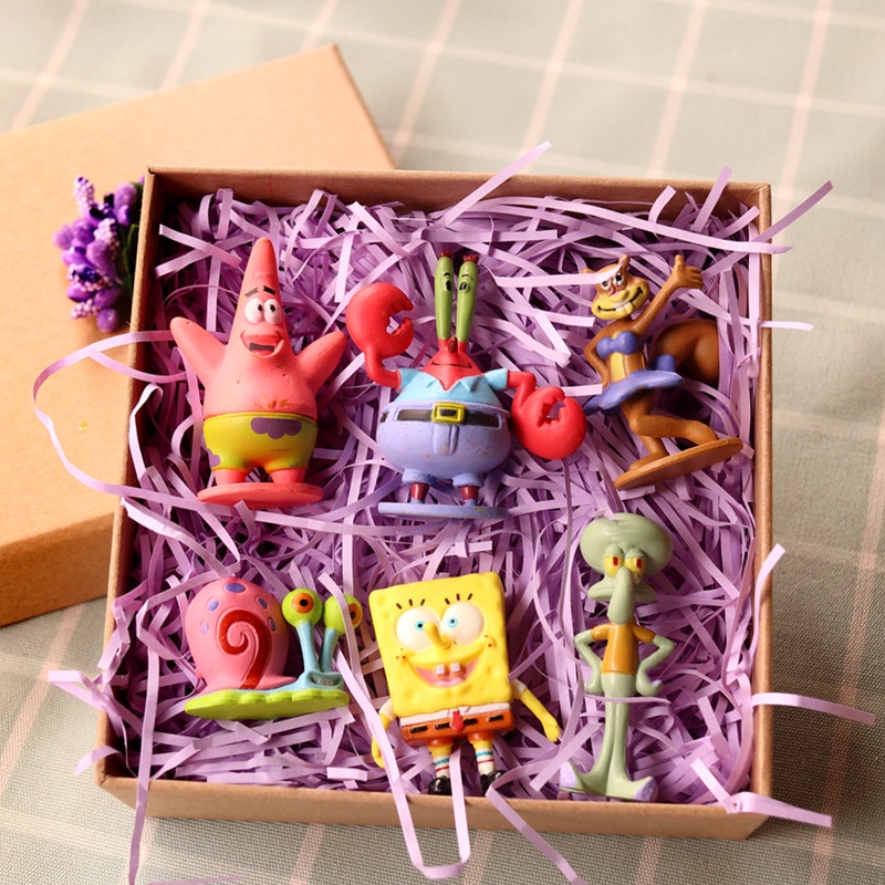 Set 10 / 8 / 6 Mô Hình Nhân Vật Phim Hoạt Hình SpongeBob Ngộ Nghĩnh