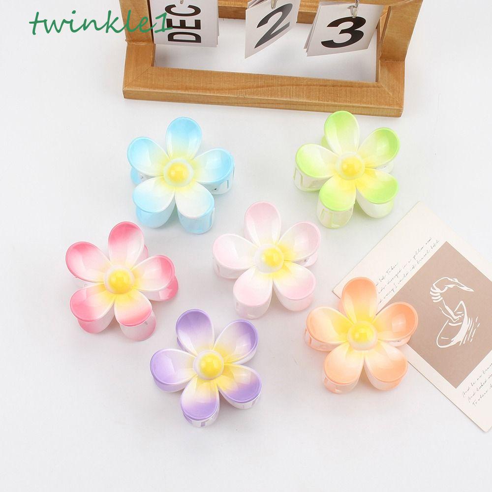 Kẹp Tóc Đuôi Ngựa Hình Cá Mập Bằng Nhựa Màu Gradient Dễ Thương Phong Cách Hàn Quốc Cho Nữ