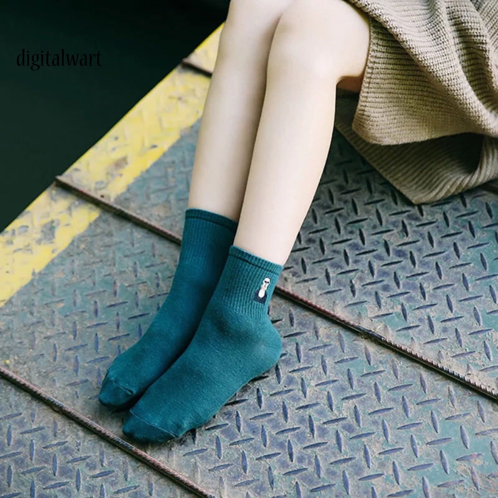 Kỹ Thuật Số| Vớ Cotton Mềm Mại In Họa Tiết Hoạt Hình Dễ Thương Thời Trang Thu Đông Cho Nữ