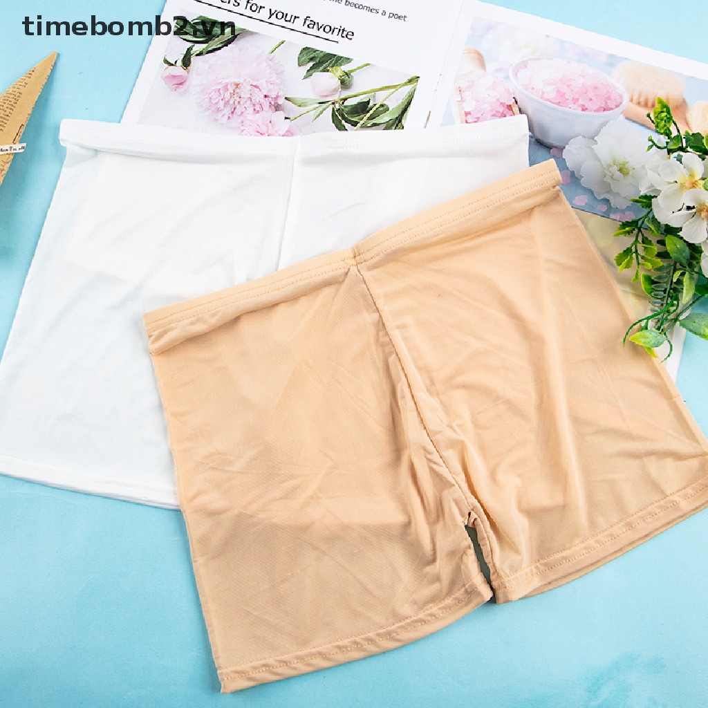 { # 1 Quần Short Mặc Váy Ngắn Bằng Cotton Lụa Lạnh Mềm Phối Ren Không Đường May Thoáng Khí Chống Cháy Nắng Thời Trang Mùa Hè Cho Nữ