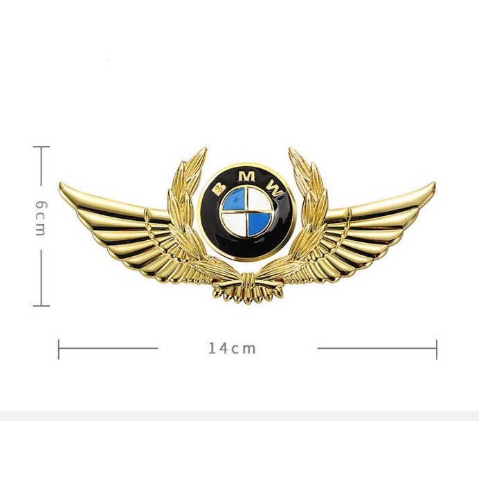 Miếng dán logo hình cánh 3D bằng kim loại trang trí thân xe ô tô MG ZS MG5 MG6 Mg7 TFo3