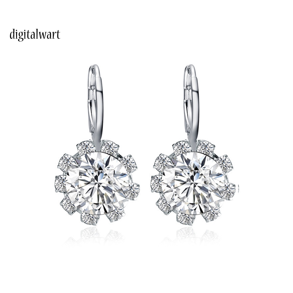 Kỹ Thuật Số| Đôi Bông Tai Hình Hoa Hướng Dương Đính Đá Thời Trang Cho Nữ