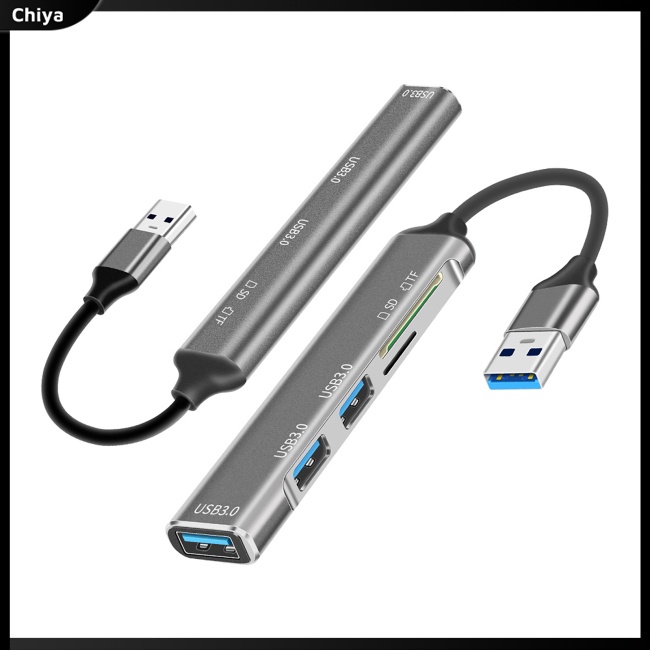 Bộ Chia Cổng Usb 3.0 5 Trong 1 Đầu Đọc Thẻ Nhớ Tf Cho Chuột Máy Tính