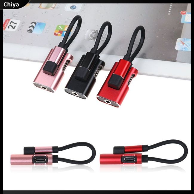 Giắc Chuyển Đổi 2 Trong 1 Usb Type C Sang Cổng Âm Thanh Aux 3.5mm Di Động Tiện Dụng