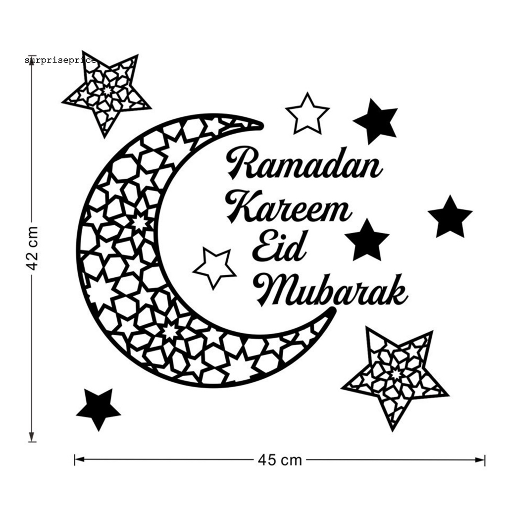 1 Bộ Sticker Dán Tường Bằng Acrylic Tráng Gương Hình Mặt Trăng Trang Trí Nhà Cửa