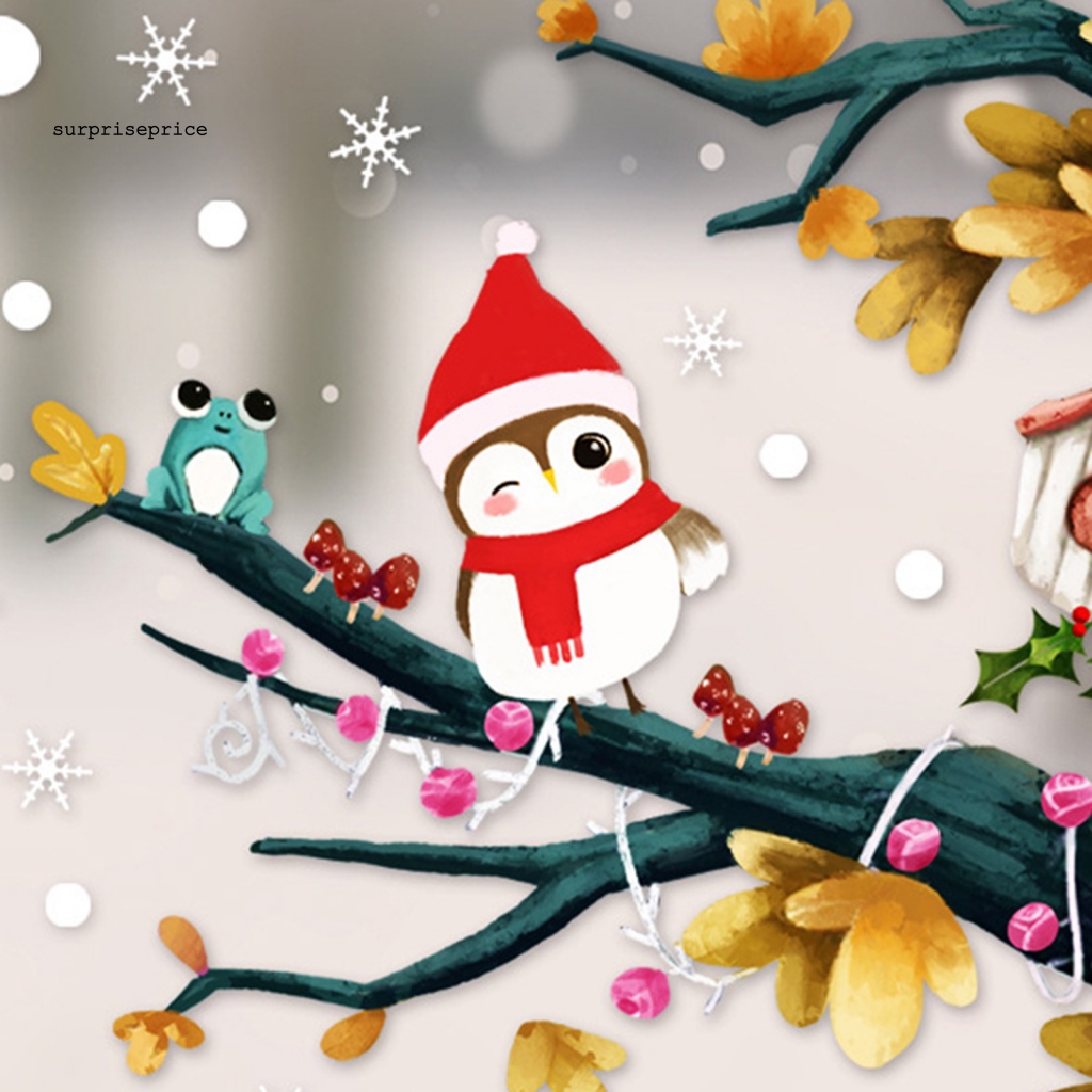 1 Bộ Sticker PVC Dán Tường Tự Dính Họa Tiết Giáng Sinh Trang Trí Nhà Cửa