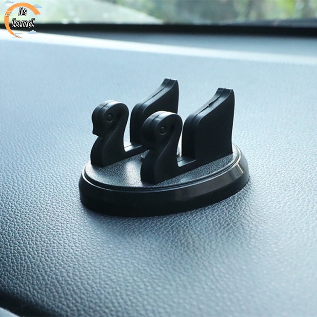 [IS] Giá Đỡ Điện Thoại Di Động Hình Thiên Nga Xoay 360 Độ Có Hai Ngăn Định Vị Và Khe Cắm Điện Thoại