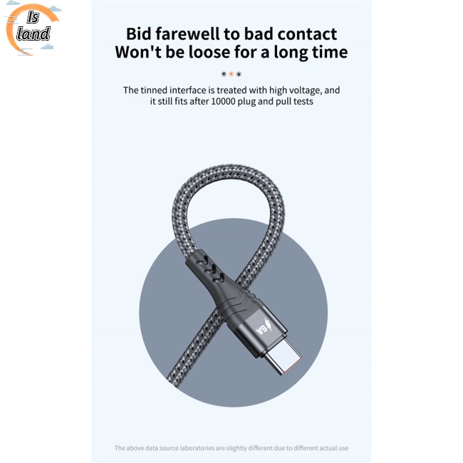 Dây Cáp Sạc Nhanh Usb Type C 6a 66w Cho Huawei Xiaomi Samsung Oppo