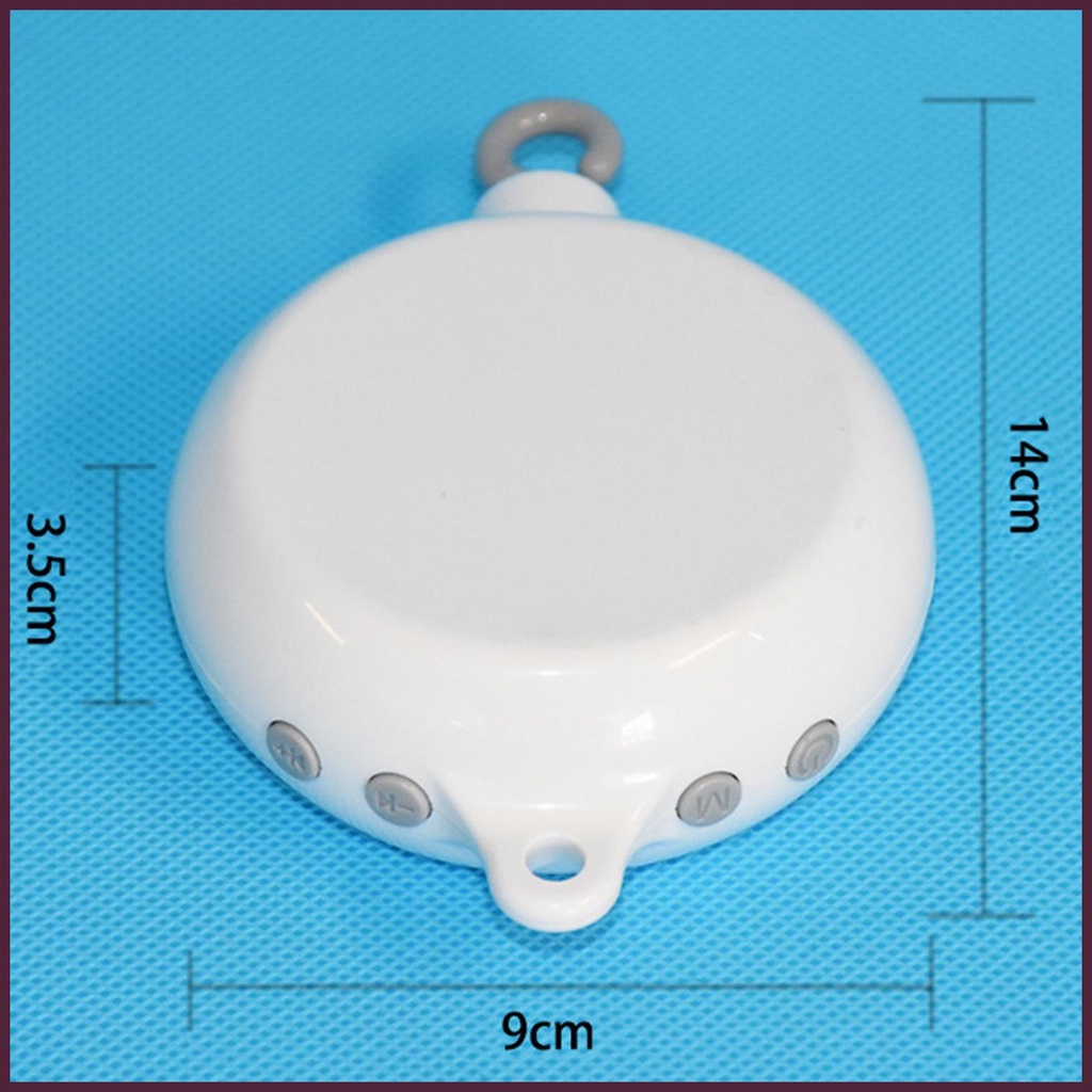 Hộp Nhạc Đồ Chơi Di Động Treo Nôi Em Bé An Toàn Chạy Bằng Pin Có Thể Xoay Được