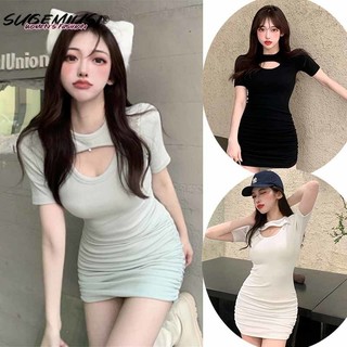Sugemiusi Đầm Giả Hai Mảnh Khoét Rỗng Dáng Ôm Gợi Cảm Nóng Bỏng Cho Nữ