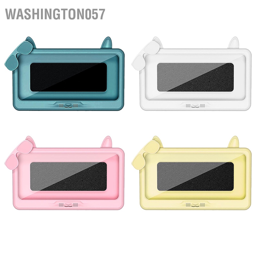 Washington057 Tắm Giá Đỡ Điện Thoại Tai Mèo Hoạt Hình Xoay 360 Độ Chống Nước Ngăn Ếch Đấm Treo Tường