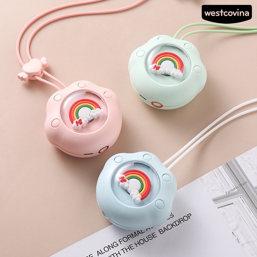 W🅢1 Bộ Quạt Làm Mát Đeo Cổ 3 Bánh Răng Cổng Sạc USB