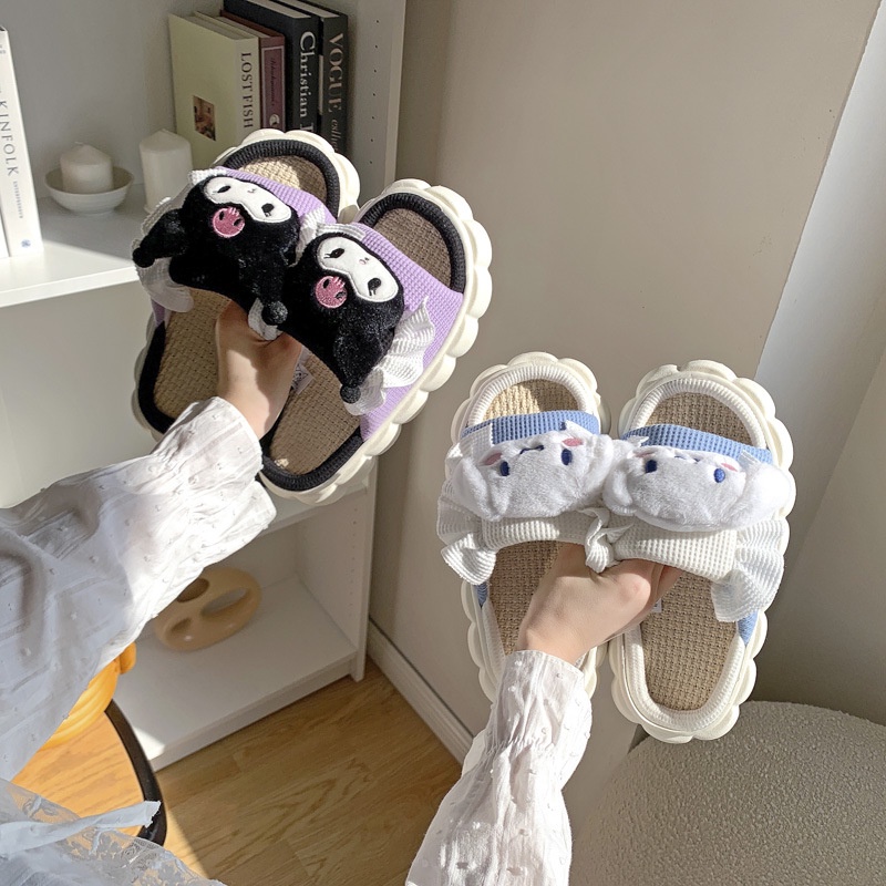Dép bánh mì nữ sandal Đáy dày chống trượt chống nước Phim hoạt hình dễ thương