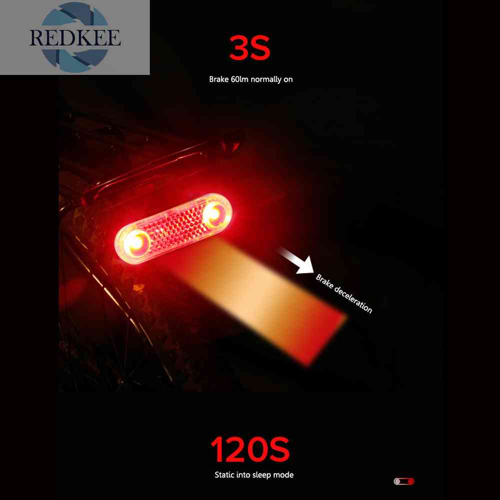 Đèn LED Phản Quang Gắn Yên Sau Xe Đạp Sạc Cổng USB