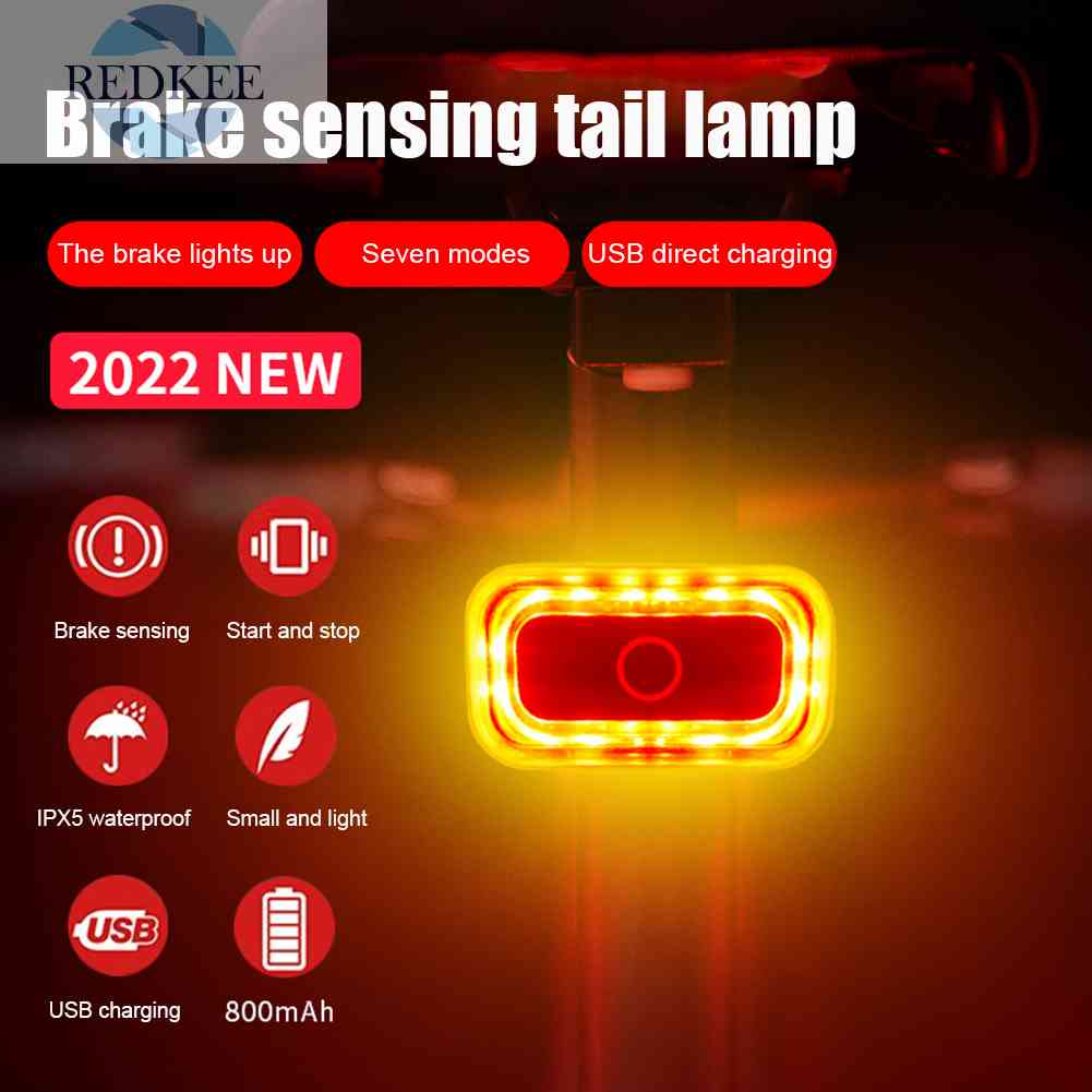Đèn LED Đuôi Xe Đạp Thông Minh Độ Sáng Cao Có Thể Sạc Lại Bằng Cổng USB