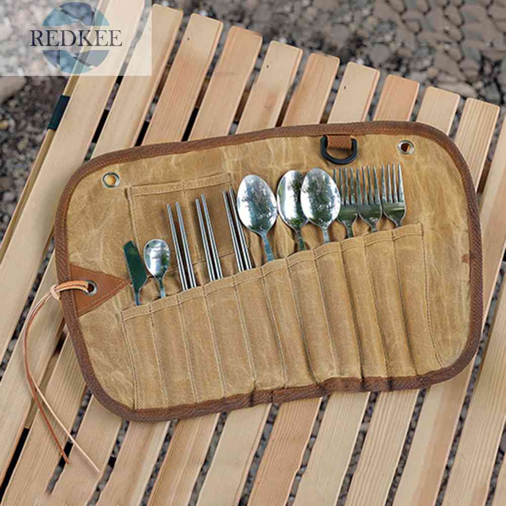 Bộ 12 Dụng Cụ Nấu Ăn Bằng Thép Không Gỉ Kèm Giá Đỡ Cuộn Tròn Tiện