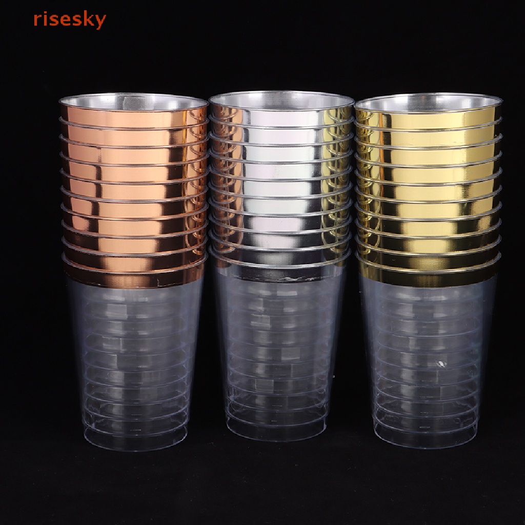 Set 10 Cốc Uống Rượu 10Oz Bằng Nhựa Cứng 300ml Phong Cách Phnom Penh