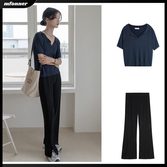 Áo Thun Nữ Tay Ngắn Dáng Rộng Màu Trơn Thời Trang Mùa Hè