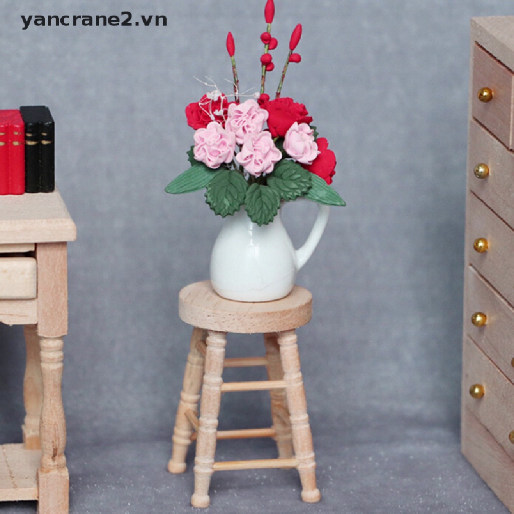 Mô Hình Ghế Đẩu Độc Đáo Trang Trí Nhà Búp Bê YAN2} 1: 12 {yancrane2.vn}