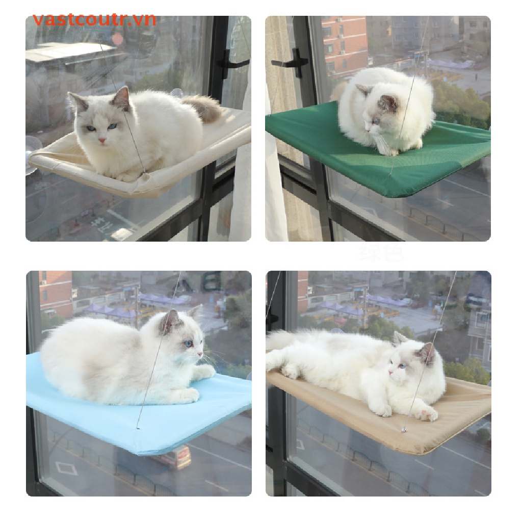 Võng Treo Có Giác Hút Gắn Cửa Sổ Bền Bỉ Thoải Mái Cho Mèo