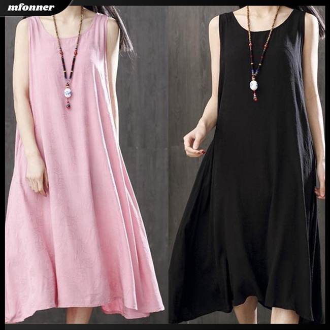 Đầm Dài Không Tay Màu Sắc Thời Trang Mùa Hè Cho Nữ