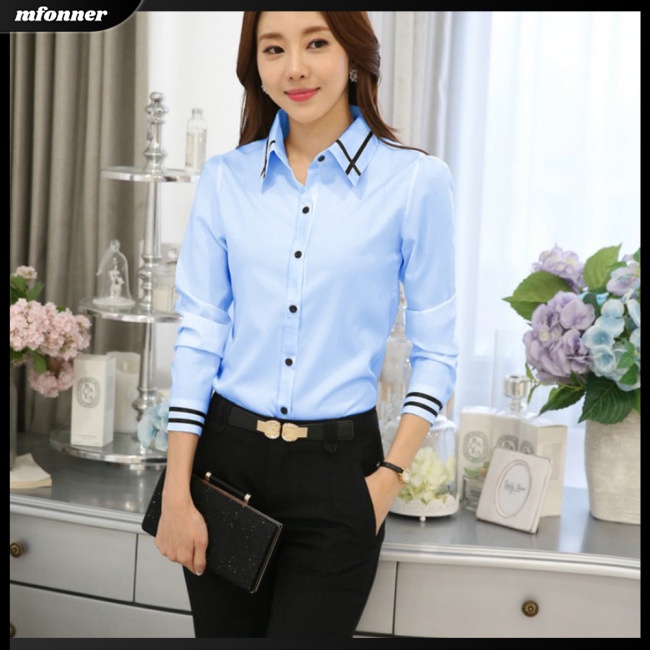 Áo Sơ Mi Tay Dài Dáng Rộng Phong Cách Doanh Nhân Thời Trang Cho Nữ