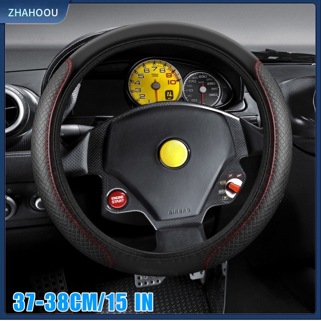 ☃Nhà Cửa☃ Vỏ Bọc Vô Lăng Xe Hơi Bằng Da Co Giãn Chống Trượt Và Mài Mòn