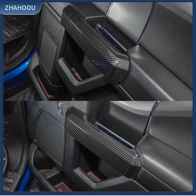 ☃Nhà Cửa☃ Set 4 Miếng Dán Họa Tiết Sợi Carbon Trang Trí Tay Nắm Cửa Xe Hơi 17-20 Ford F150