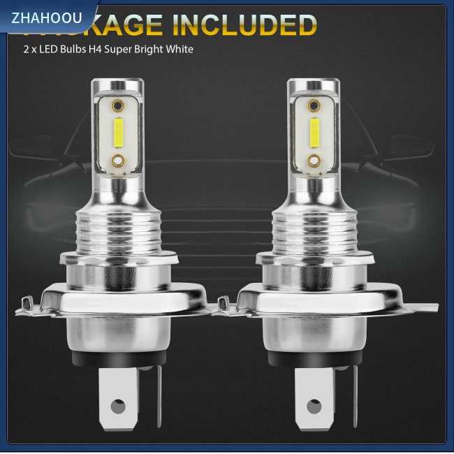 ☃Nhà Cửa☃ 2 Bóng Đèn Led H4 9003 Hb2 6000k Ip68 Bằng Nhôm Siêu Sáng Chống Thấm Nước Cho Xe Hơi
