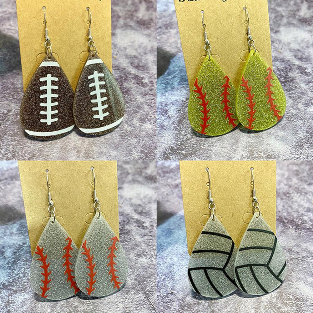 Bông Tai Thể Thao Hình Giọt Nước Bằng Acrylic W5I3