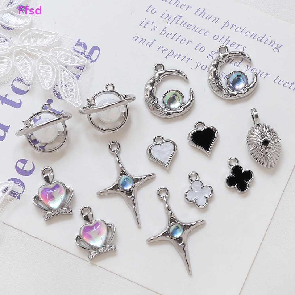 {Ffsd} Mặt Vòng cổ Trang Sức Hình Hành Tinh Khảm Đá Zircon Diy