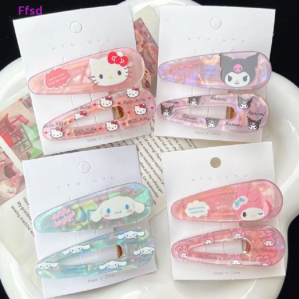 {Ffsd} Kẹp Tóc Trang Trí Hình Nhân Vật Hoạt Hình Sanrio Baby Kity Melody Kuromi Cho Bé Gái * Hàng Bán Chạy