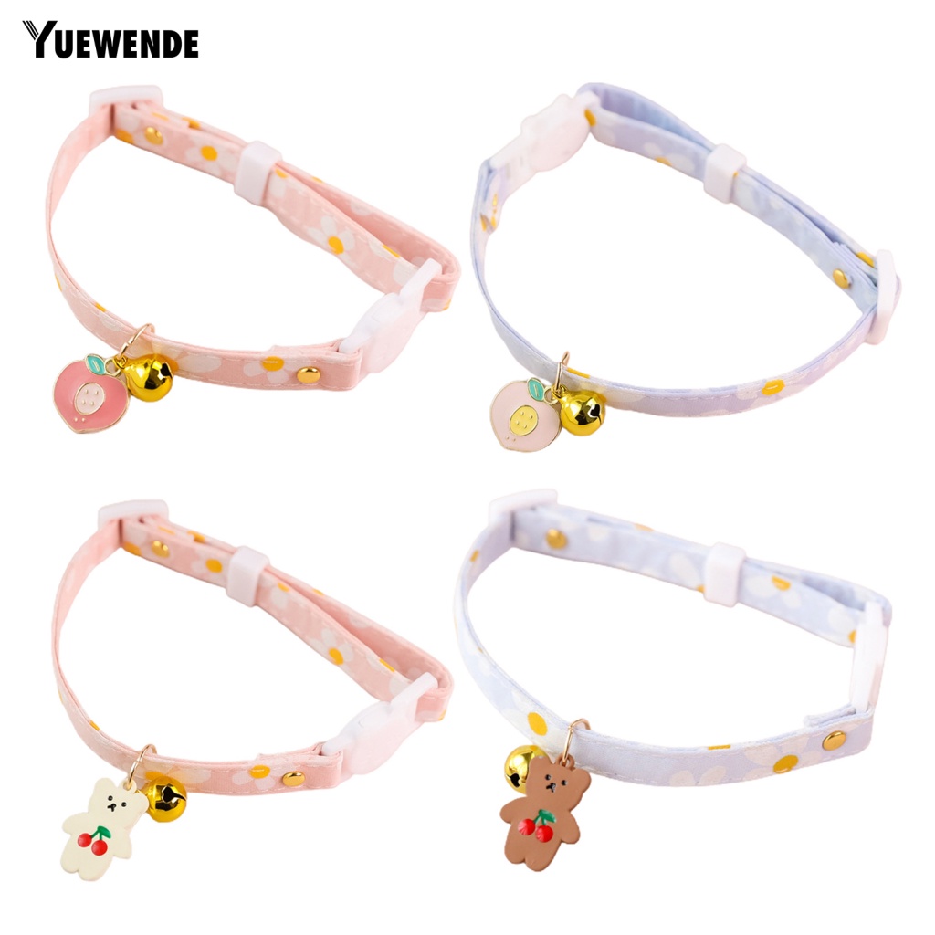 Vòng Cổ Mềm Mại Có Thể Điều Chỉnh Gắn Chuông Dành Cho Mèo Cưng