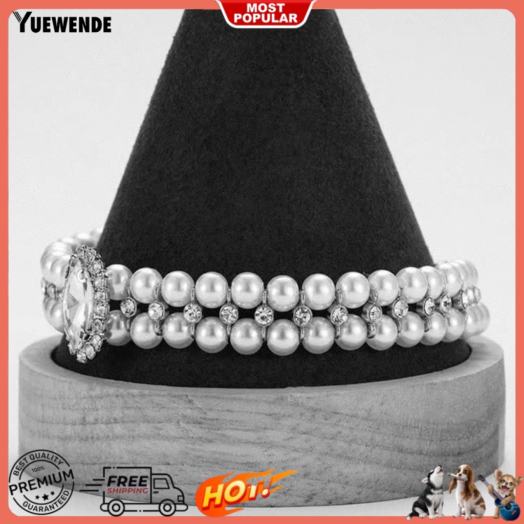 Vòng Cổ Đính Ngọc Trai Giả Tinh Tế Dành Cho Thú Cưng Cỡ Nhỏ / Vừa / Nhỏ