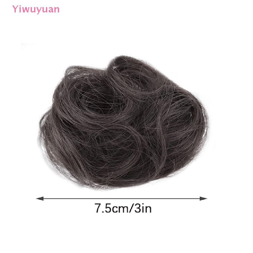 < Yiwuyuan > Kẹp Tóc Giả Thắt Bím Nửa Đầu Dạng Bóng Tròn Mới