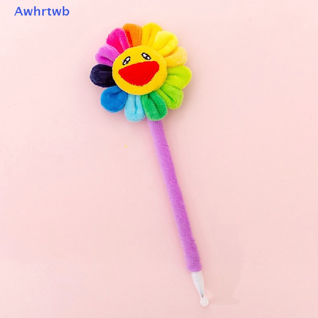 Awhrtwb Bút Mực Gel Hình Hoa Hướng Dương Màu Đen Phiên Bản Hàn Quốc Dễ Thương Vui Nhộn Dành Cho Học Sinh / Văn Phòng