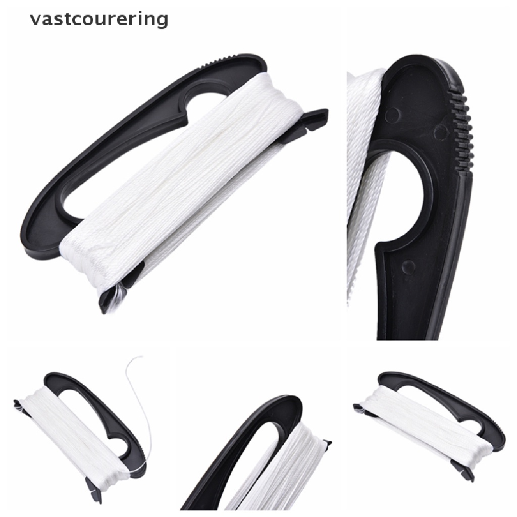 Cuộn Dây Thả Diều Màu Trắng Dài 100m Kèm Dụng Cụ Quấn Hình Chữ D