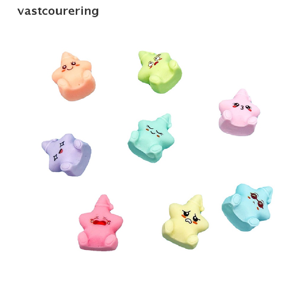 Bộ 2 Đồ trang trí Ngôi Sao Hoạt Hình Bằng Nhựa Resin Phát Sáng Dùng Trang Trí Tiểu Cảnh / Xe