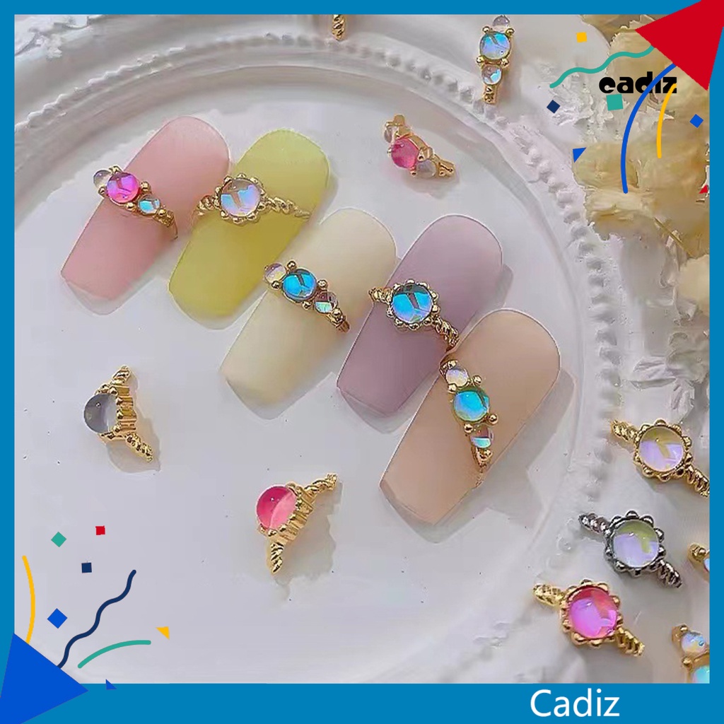 Bộ 5 Đá Đính Trang Trí Móng Tay Lấp Lánh DIY