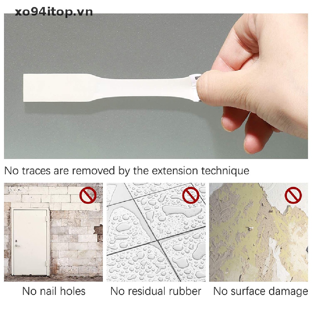 Xoitop Set 4 Cặp Băng Keo Dán Khung Ảnh Màu Trắng Không Để Lại Dấu Vết DIY