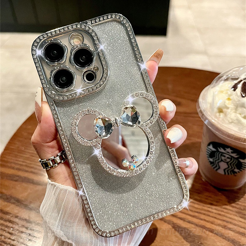 Ốp Lưng TPU TráNg Gương ChốNg Rơi Cho iPhone 11 13 pro max 14 pro max 12 pro max 14 plus 11promax