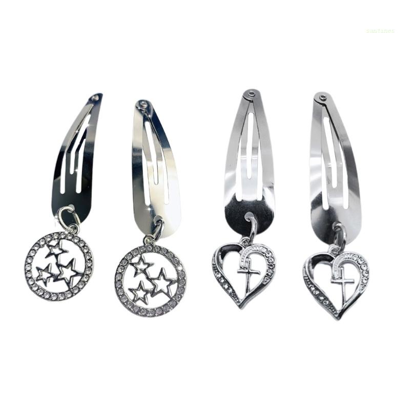 Kẹp Tóc Ngôi Sao Năm Cánh Cỡ Lớn Dễ Thương Y2k