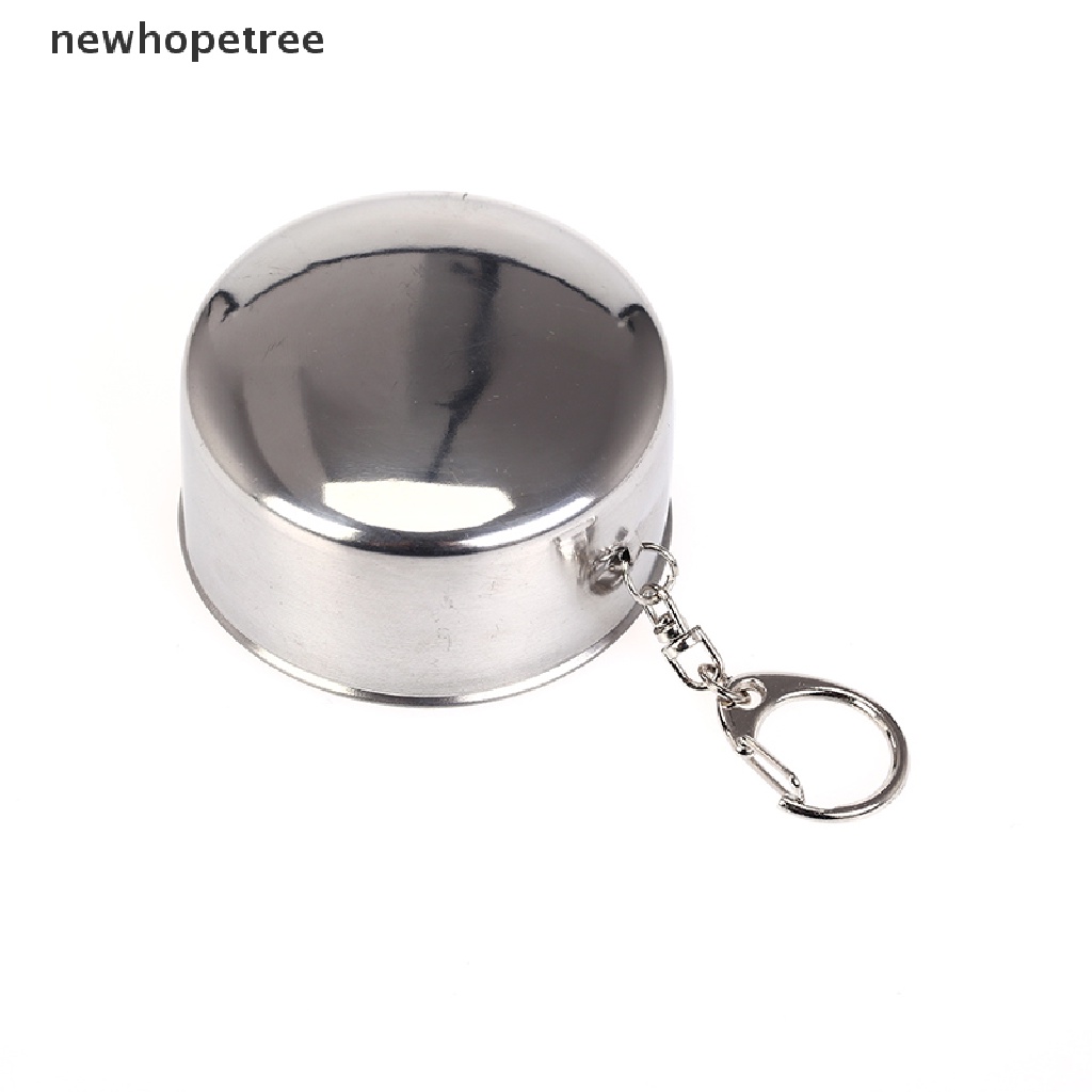 Cốc Uống Nước 140ml Bằng Thép Không Gỉ Có Thể Gấp Gọn Tiện Dụng Mang Theo Du Lịch