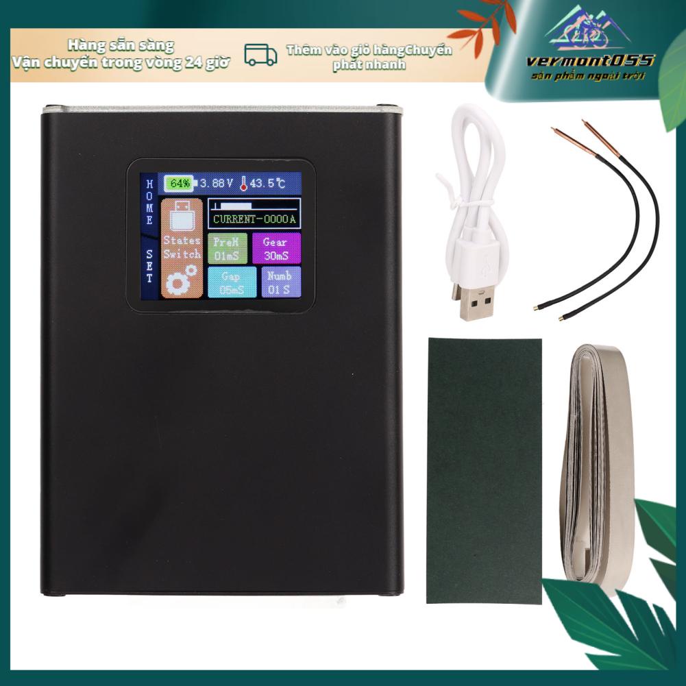 Vermont055 Máy Hàn Điểm Với Màn Hình Màu LCD 1.8in Có Thể Điều Chỉnh Mini Di Động Chuyên Nghiệp Cho Pin