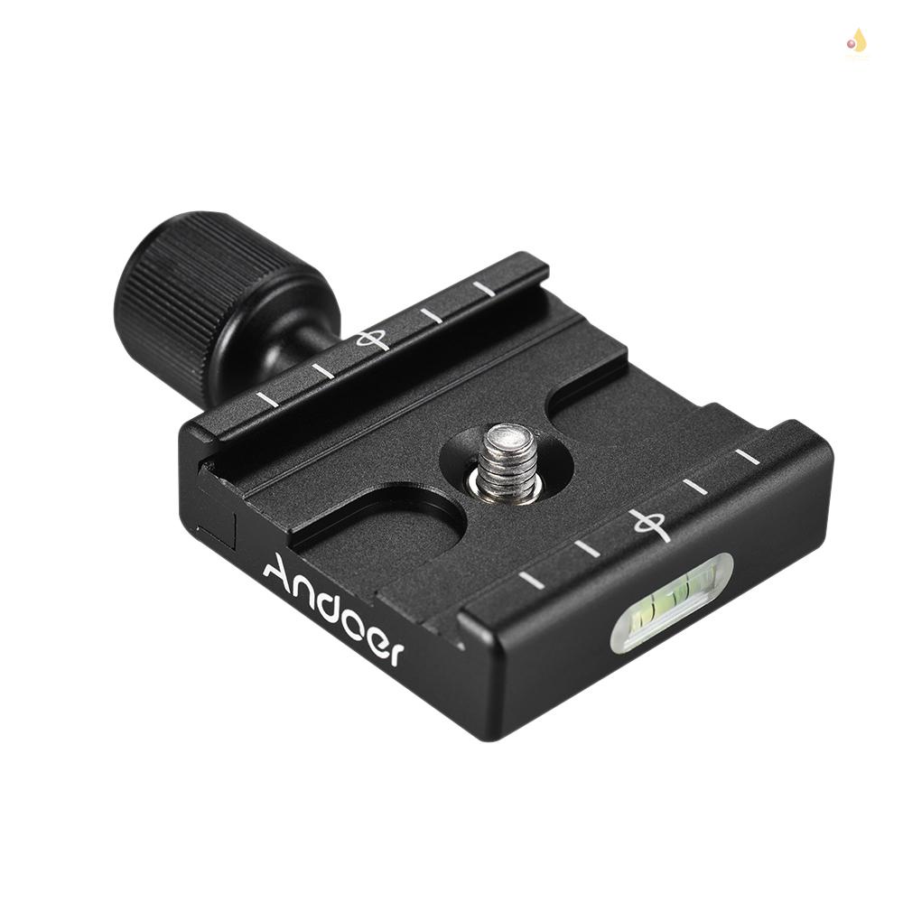 Đĩa Gắn Máy Ảnh Andoer QR-50 Tháo Lắp Nhanh Với Mức Bong Bóng Tích Hợp Cho Arca Swiss RRS Wimberley Tripod Head