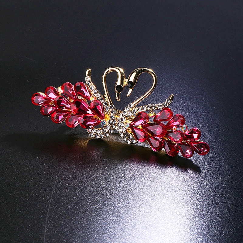 Ygt Kẹp Tóc Hình Thiên Nga Đính Đá Zircon Thanh Lịch Cho Cô Dâu